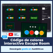 Código de colores interactivo para Escape Room