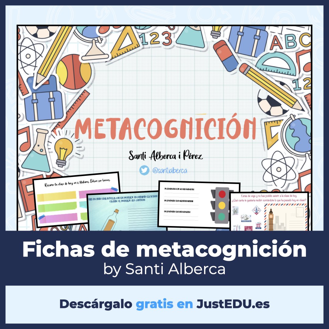 Fichas De Metacognición By Santi Alberca– JustEDU.es